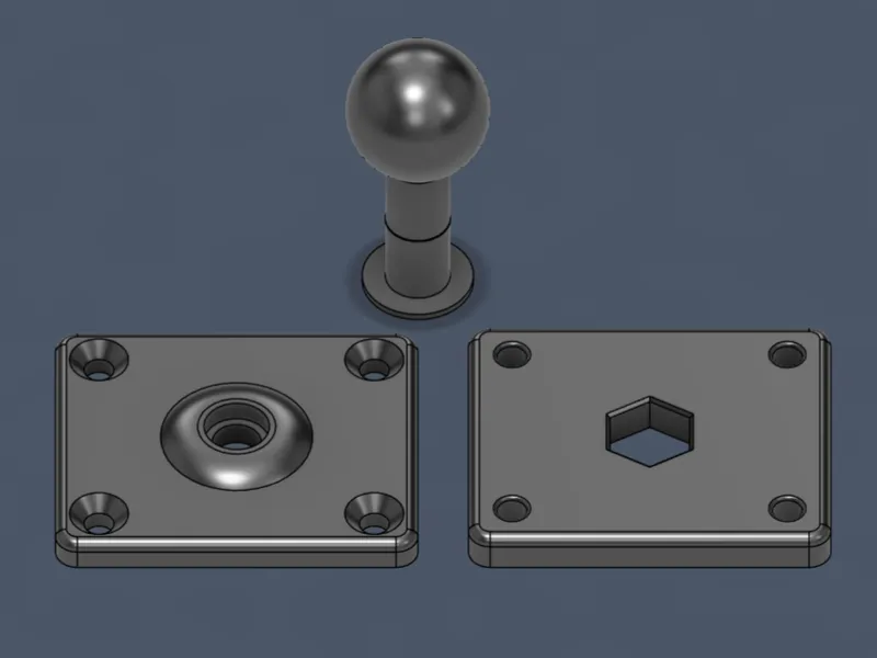 AMPS Compatible 20mm ball mount