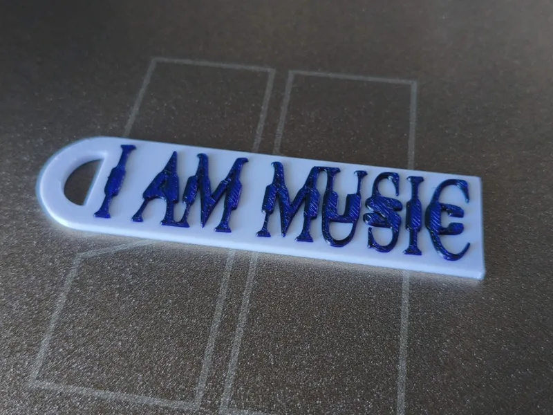 I AM MUSIC keychain