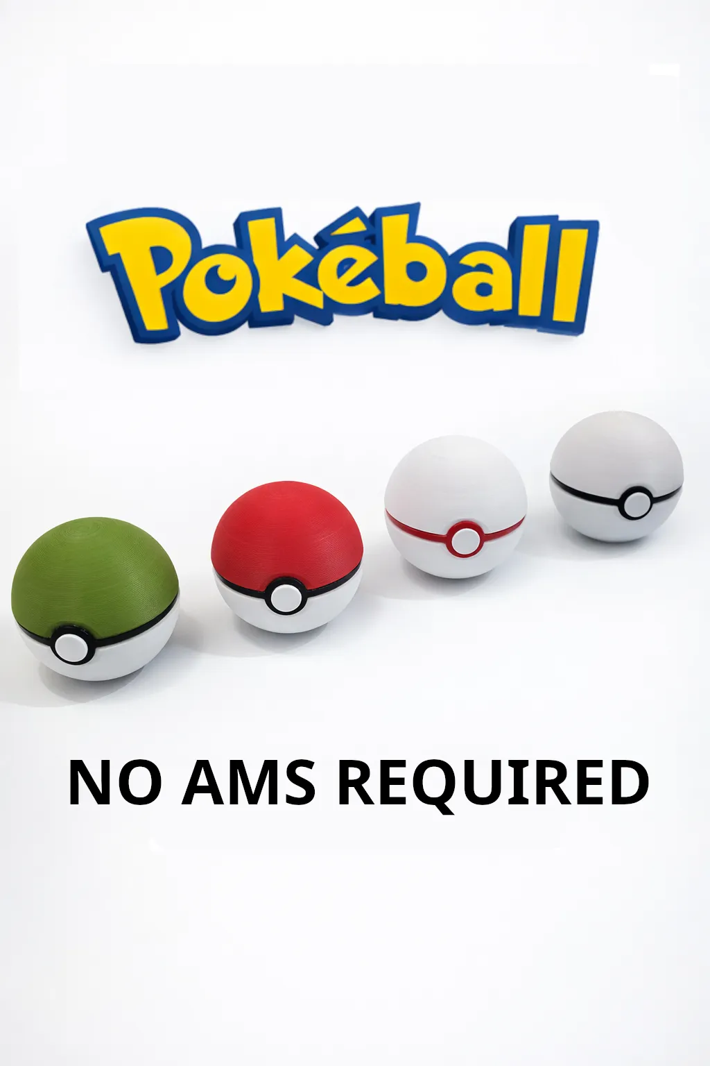 3d printed pokeball no ams