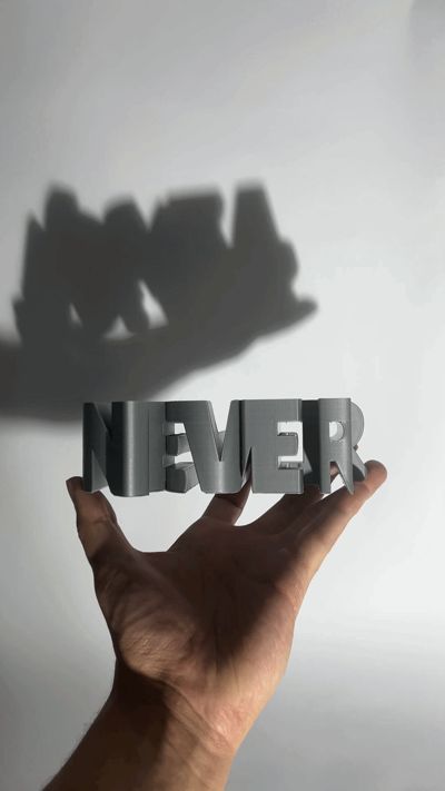 Never Quit text-flip