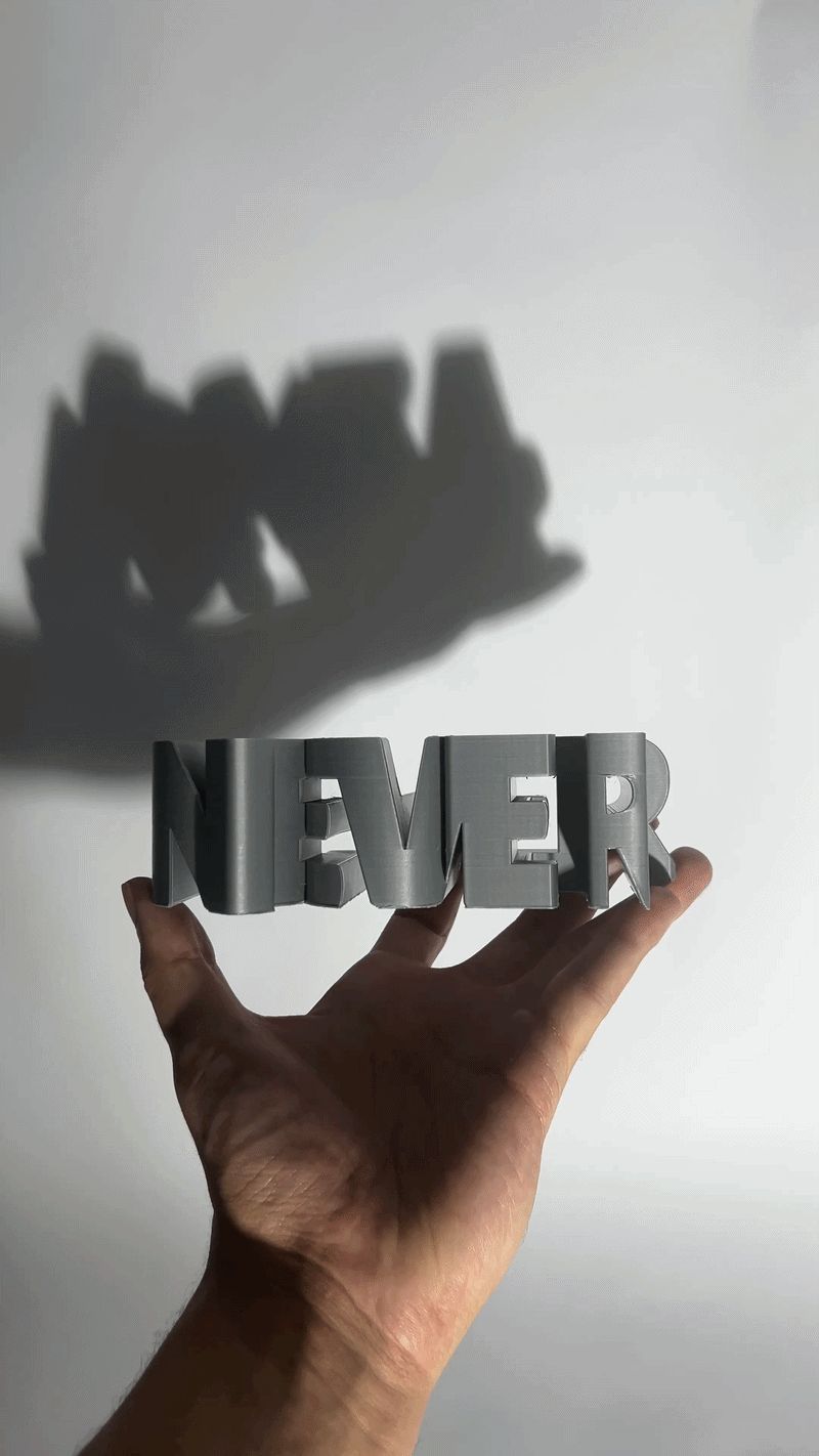 Never Quit text-flip