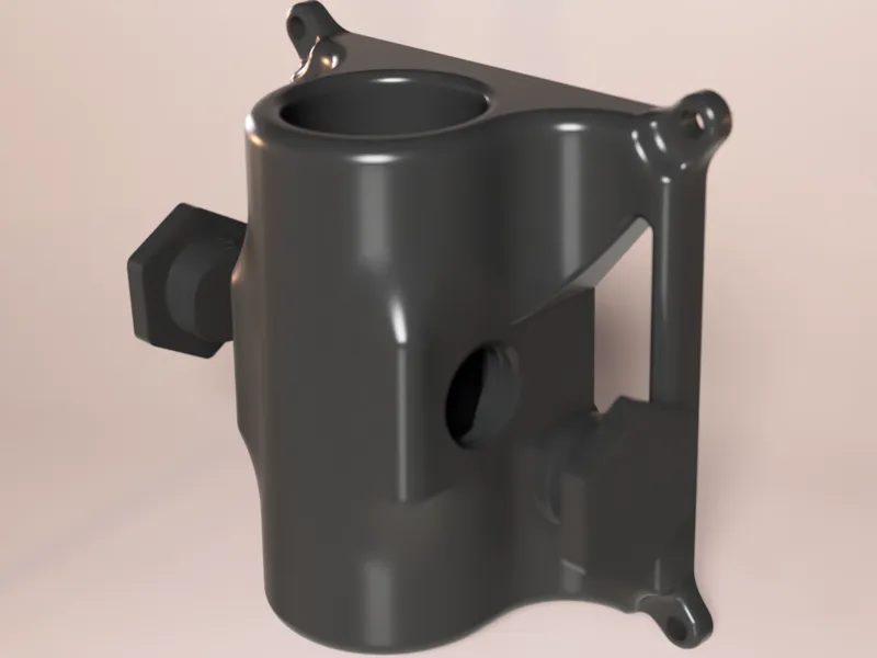 Low-Profile 35mm Pole VESA Clamp (2.5° Up-Tilt)