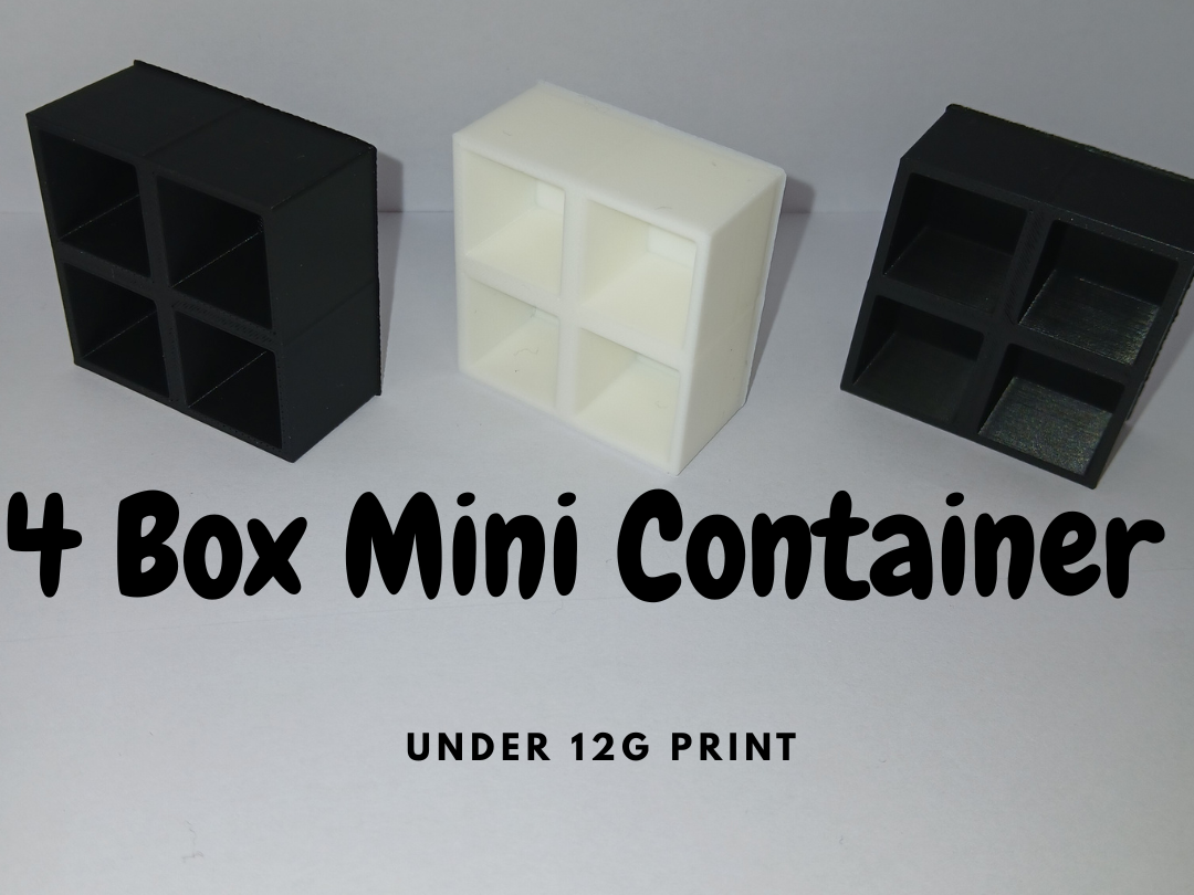 4 Box Container Organizer Simple Quick Print