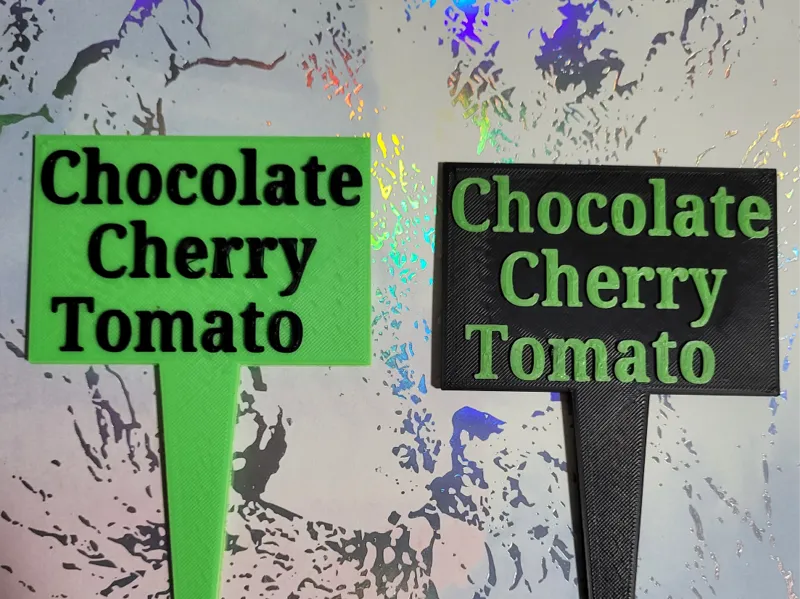 Chocolate Cherry Tomato Plant Lable