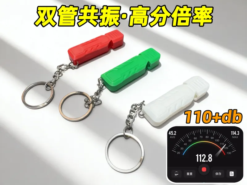 机甲风 口哨 V1-高分贝率哨子（双管共振）whistle 
