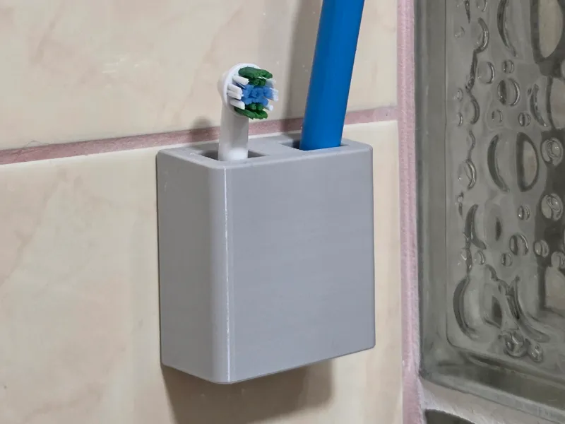 Double toothbrush holder - wall mount