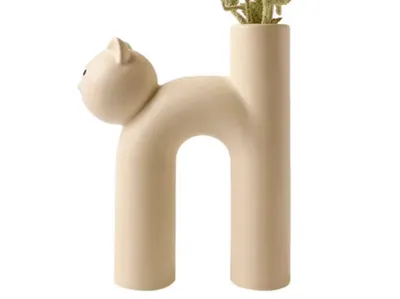 Cat Alien Vase Ornament