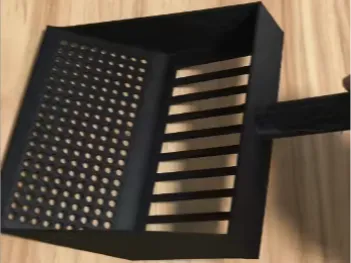 Cat Litter Scoop - Customizable Size, Round Hole Diameter, Square Hole Width