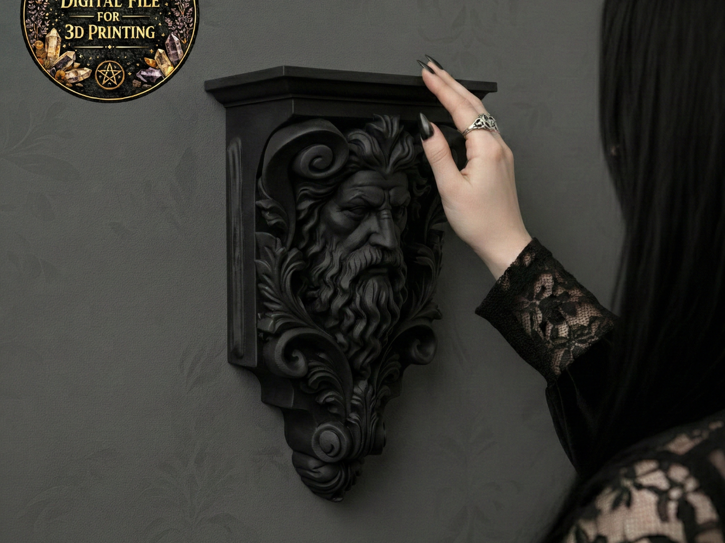 Gothic Wall Corbel Shelf Baroque Decorative 