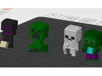 Figurines Minecraft façon Kinder Joy (Zombie, Squelette, Creeper, Enderman) — photo 1