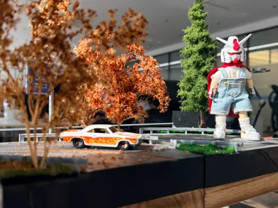 Miniature Car Road Scene
