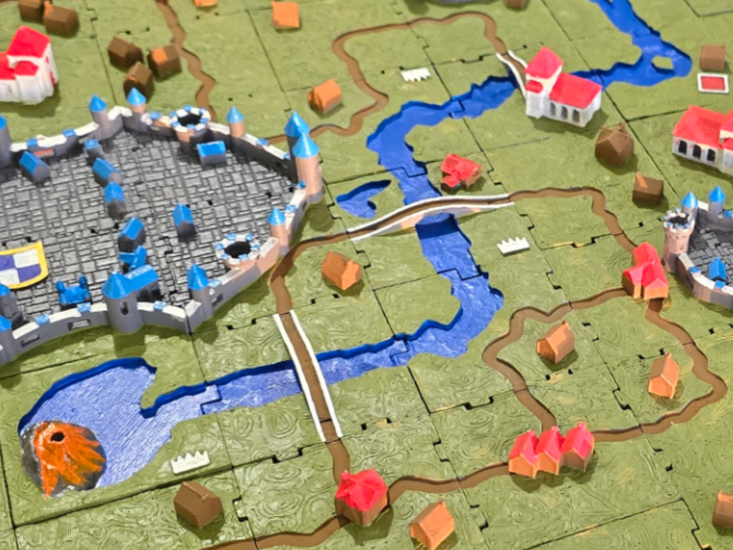 Carcassonne 3D The River I & II Magnetic Tiles - B
