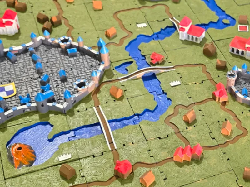 Carcassonne 3D The River I & II Magnetic Tiles - B