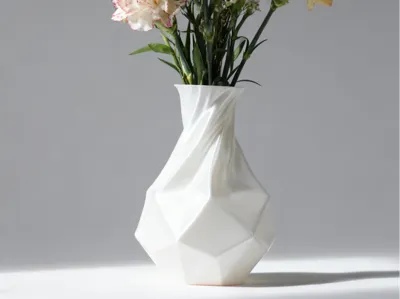 Geometric Silk Vase