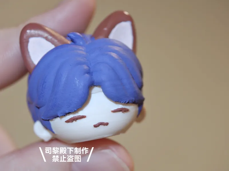 祁煜猫猫头钥匙挂件