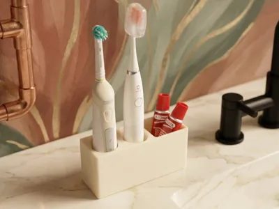 Electric Toothbrush Holder with Toothpaste Slot