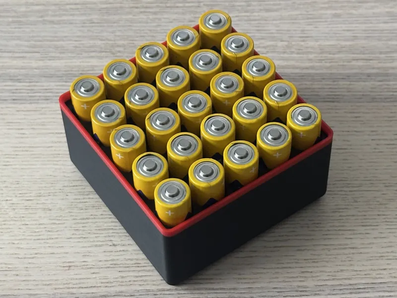 Gridfinity for 25 AA batteries