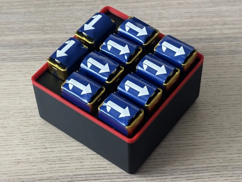 Gridfinity for 10 9V batteries