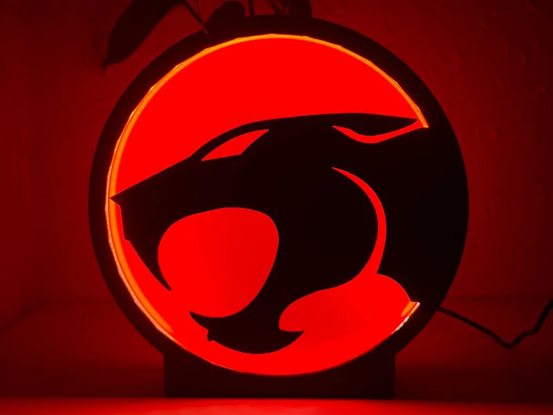 ThunderCats Logo Lightbox Retro80s Lamp Easy Print