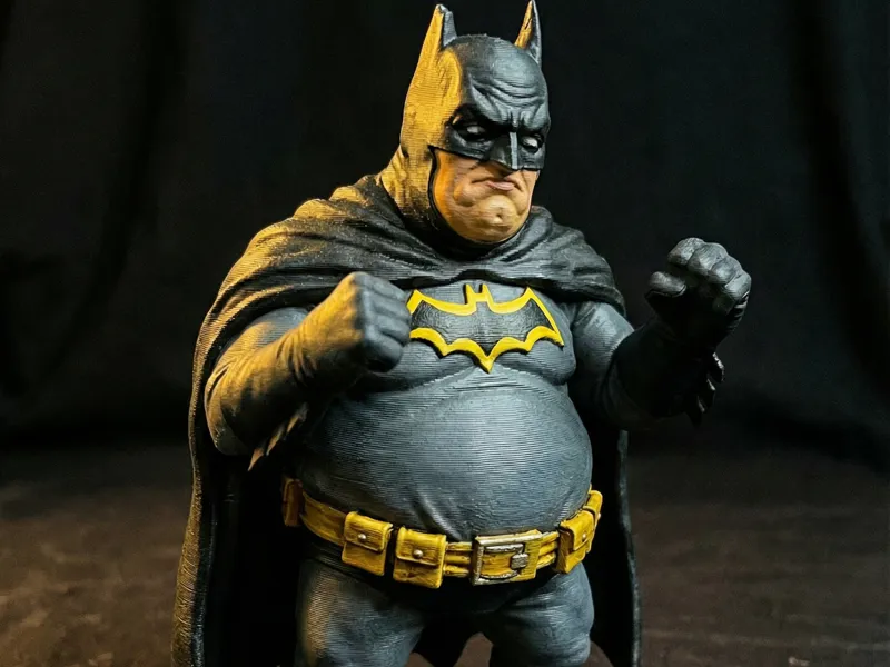 Chonky Batman STL | Superhero 3D Print | Desk Art