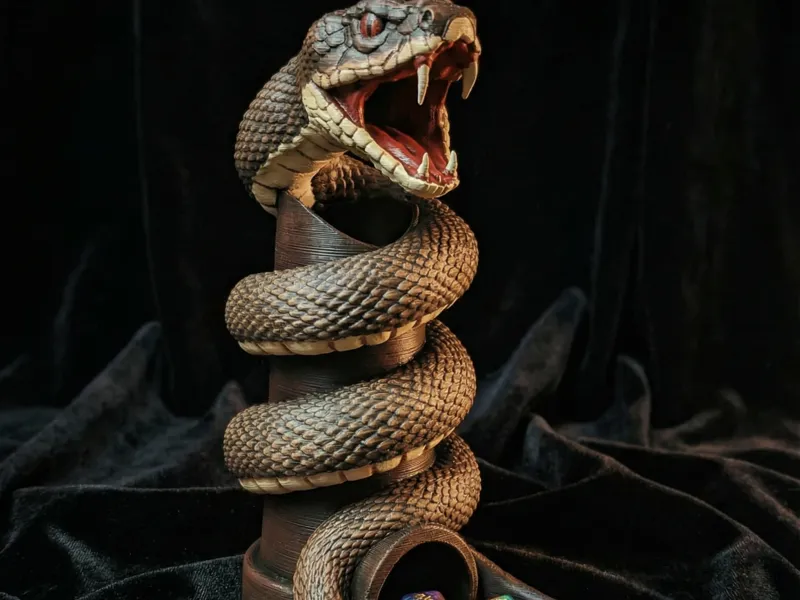 Cobra Snake Dice Tower STL | DnD 3D Print | Tower
