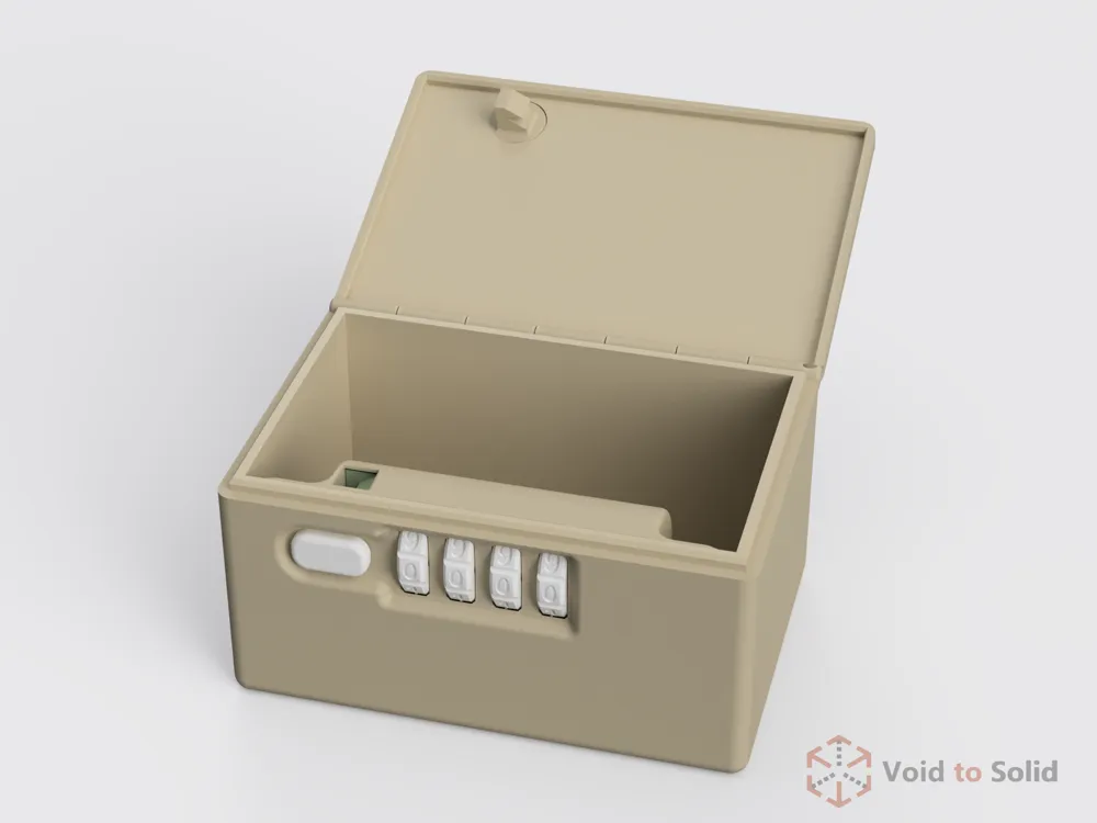 Combination Lock Box | Basic Style (Size S) - Free 3D Print Model ...