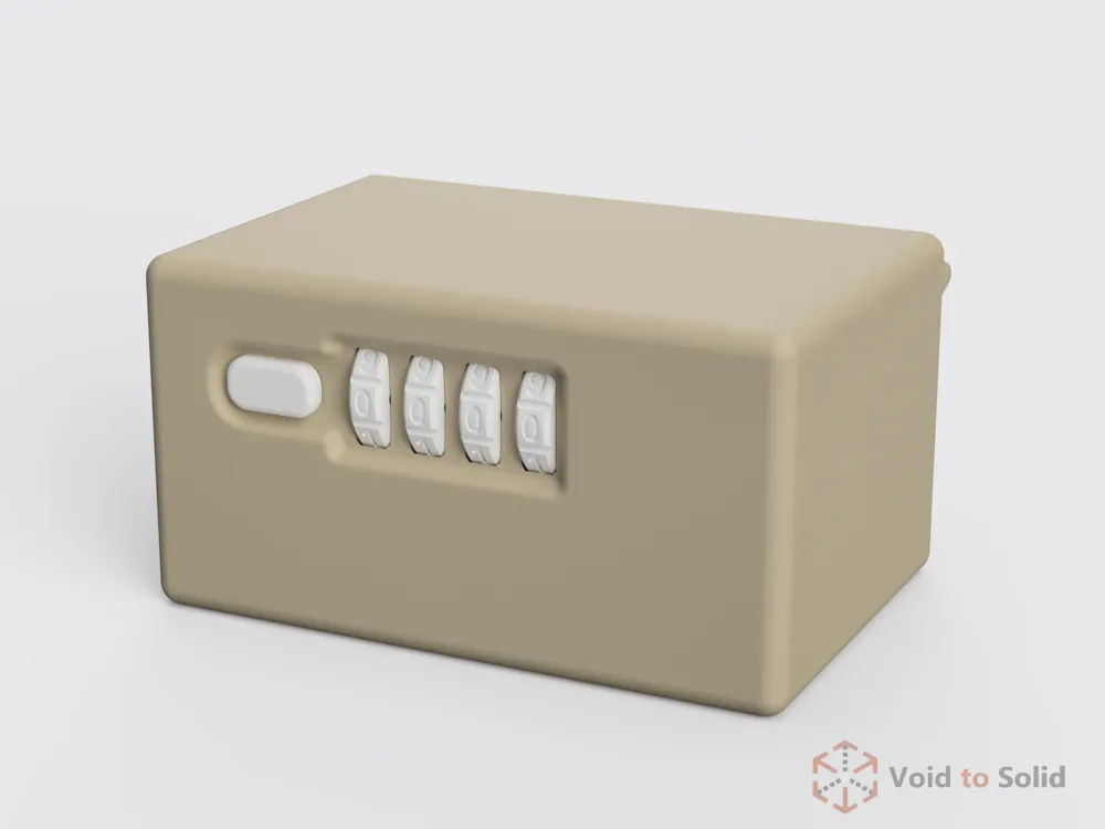 Combination Lock Box | Basic Style (Size S) - Free 3D Print Model ...