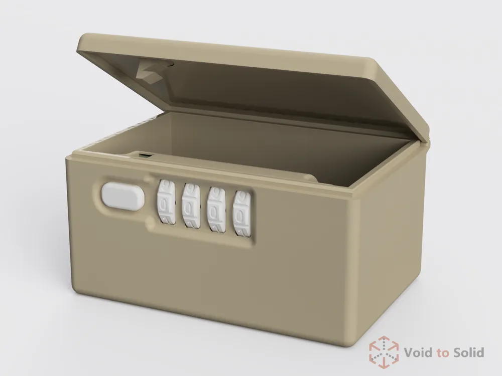 Combination Lock Box | Basic Style (Size S) - Free 3D Print Model ...