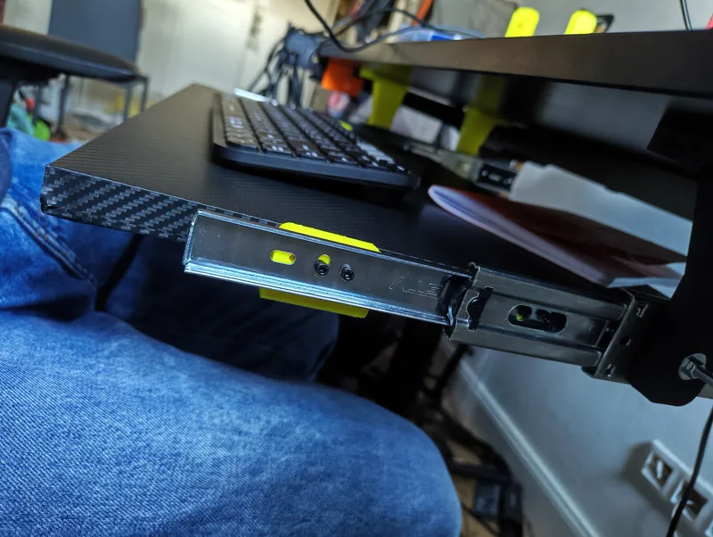 pull-out suspended keyboard shelf