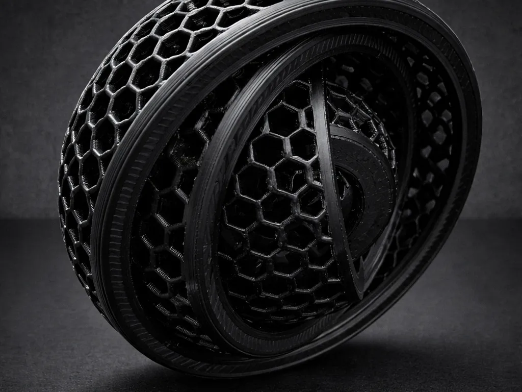 Anneau fidget giratoire hexagonal