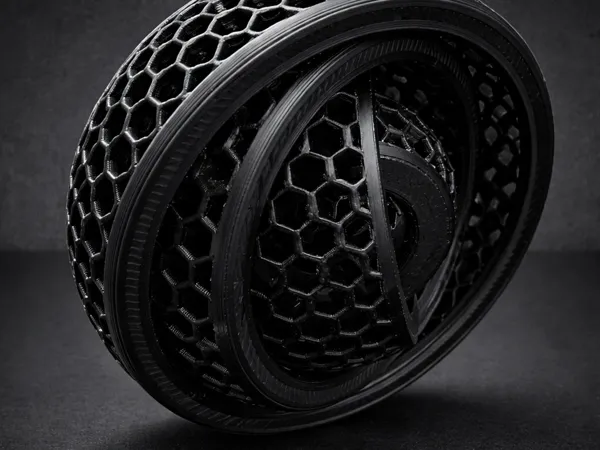 Anneau fidget giratoire hexagonal