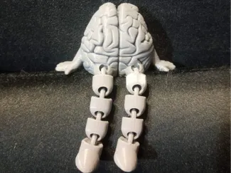 A brain with flexible legs