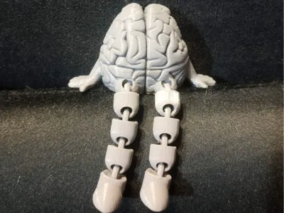A brain with flexible legs