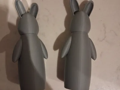 Easter bunny style salt and pepper shaker