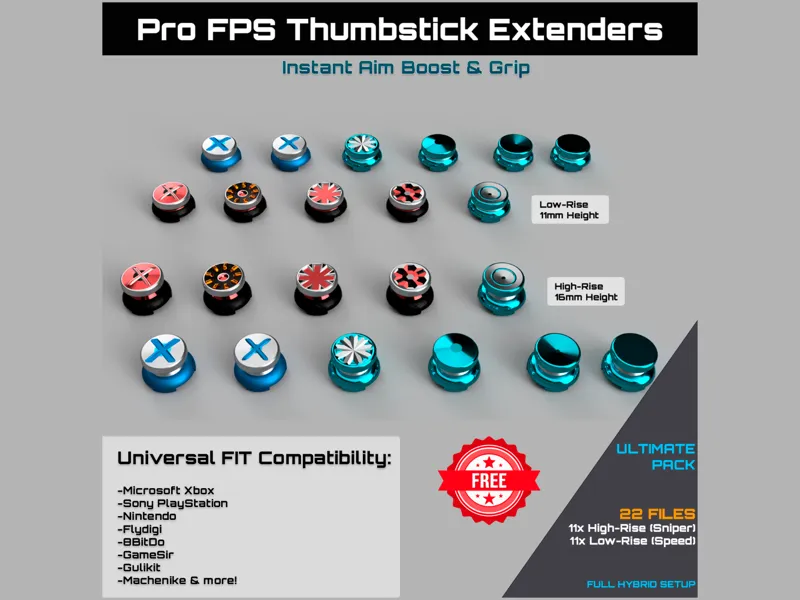 Pro FPS Thumbstick Extender - Aim Boost Universal