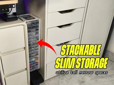 Slim Stackable Storage Drawers