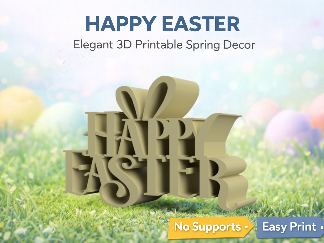 Happy Easter Decorative Sign 