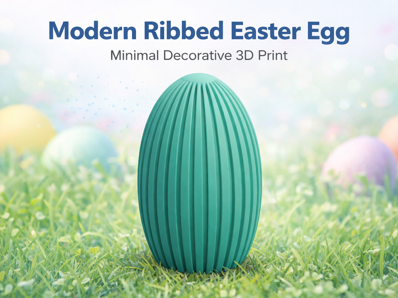 Modern Ribbed Easter Egg