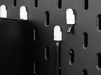 Hook fastener for IKEA SKADIS pegboard