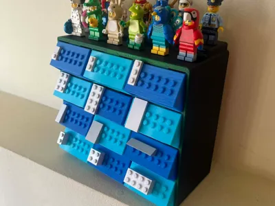 A box for sorting blocks with studs for blocks