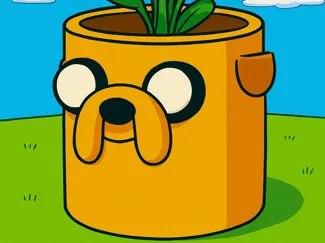 Flowerpot/Adventure Time Jake the Dog