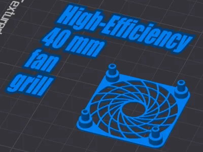 High-Efficiency Noctua 40 mm fan grill