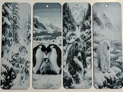 Animal Bookmark; Bear, Penguin, Wolf, Polar Bear