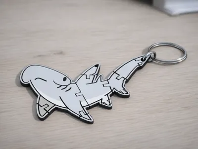 flexi hammerhead keychain