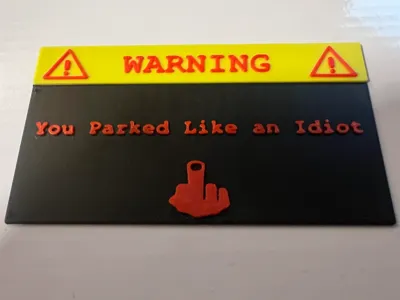 Funny Parking Warning Card – PLA Card - 8.8 G