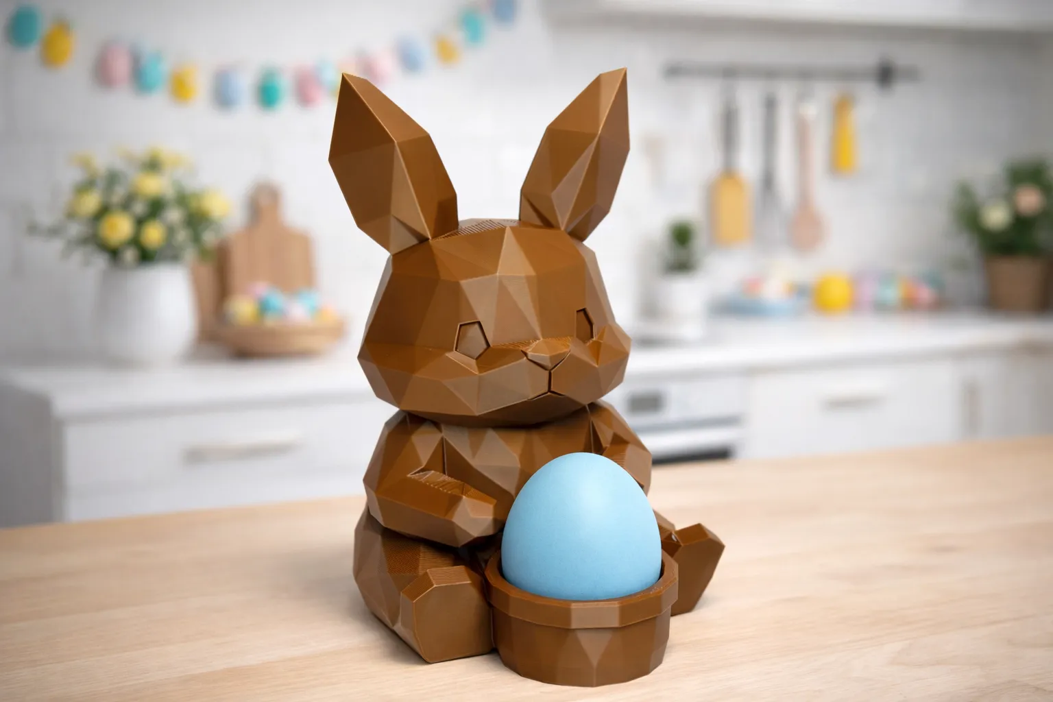 Low-Poly Easter Bunny Egg Holder - Free 3D Print Model - MakerWorld