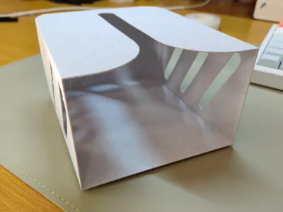 Under-desk tissue box