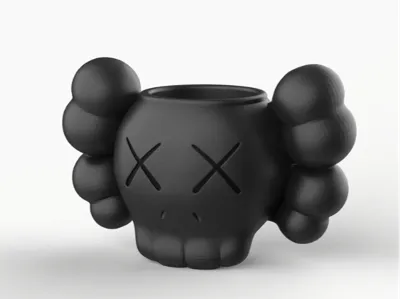 Kaws head flower pot