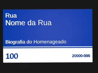 Placa padrão Rua/Avenida Brasil