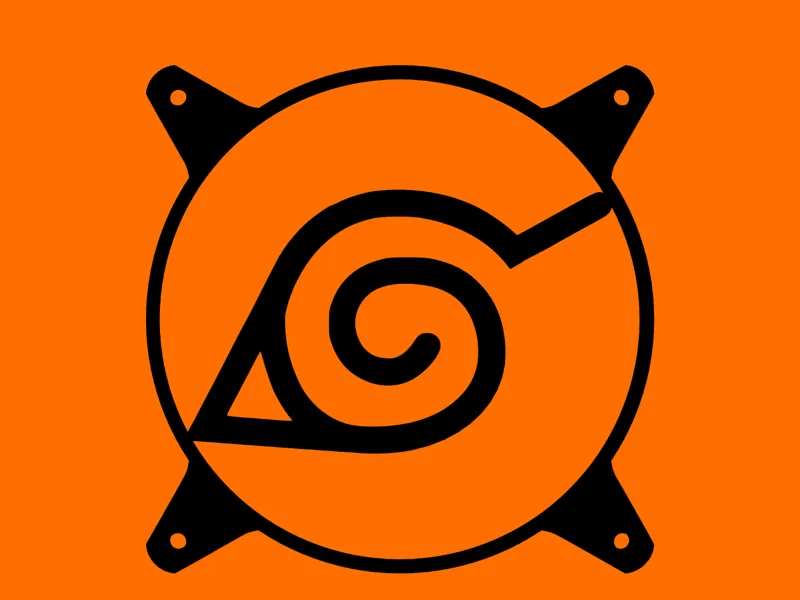 Naruto KONOHA - Custom 120mm Fan Grill Face Plate